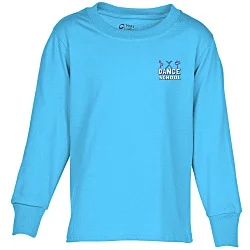 Port Classic 5.4 oz. Long Sleeve T-Shirt - Youth - Colors - Embroidered