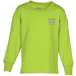 Port Classic 5.4 oz. Long Sleeve T-Shirt - Youth - Colors - Embroidered