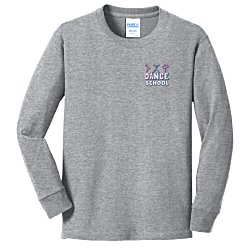 Port Classic 5.4 oz. Long Sleeve T-Shirt - Youth - Colors - Embroidered