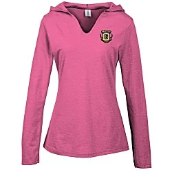 Optimal Tri-Blend Hooded T-Shirt - Ladies' - Embroidered