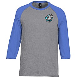 Ideal 3/4 Sleeve Raglan T-Shirt - Men's - Embroidered