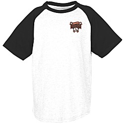 Colorblock Raglan Jersey Tee - Youth - Embroidered