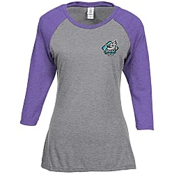 Ideal 3/4 Sleeve Raglan T-Shirt - Ladies' - Embroidered