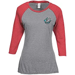 Ideal 3/4 Sleeve Raglan T-Shirt - Ladies' - Embroidered