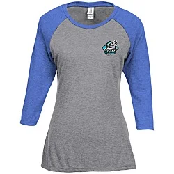 Ideal 3/4 Sleeve Raglan T-Shirt - Ladies' - Embroidered