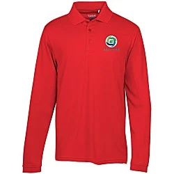 Ice Performance Pique Long Sleeve Polo - Men's - Embroidered