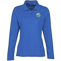 Ice Performance Pique Long Sleeve Polo - Ladies' - Embroidered