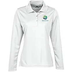 Ice Performance Pique Long Sleeve Polo - Ladies' - Embroidered