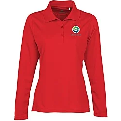 Ice Performance Pique Long Sleeve Polo - Ladies' - Embroidered
