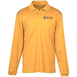 Spin Dye Long Sleeve Pique Polo - Men's - Embroidered