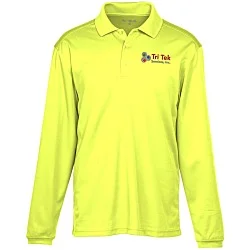 Spin Dye Long Sleeve Pique Polo - Men's - Embroidered