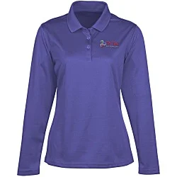 Spin Dye Long Sleeve Pique Polo - Ladies' - Embroidered