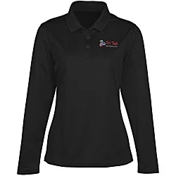 Spin Dye Long Sleeve Pique Polo - Ladies' - Embroidered
