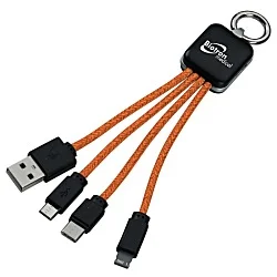 Ridge Line Light-Up Logo Charging Cable