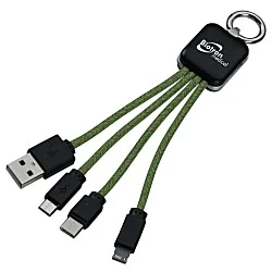Ridge Line Light-Up Logo Charging Cable