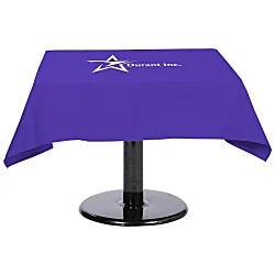 Hemmed Poly/Cotton Table Throw - Square - 24 hr