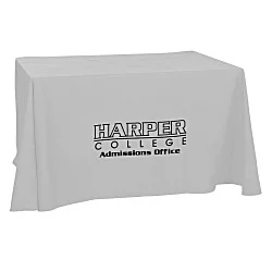 Hemmed Open-Back Poly/Cotton Table Throw - 4' - 24 hr