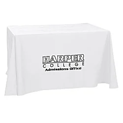 Hemmed Open-Back Poly/Cotton Table Throw - 4' - 24 hr