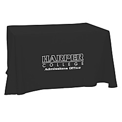 Hemmed Open-Back Poly/Cotton Table Throw - 4' - 24 hr