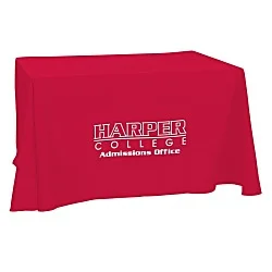 Hemmed Open-Back Poly/Cotton Table Throw - 4' - 24 hr
