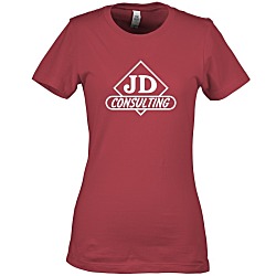 Next Level Fitted 4.3 oz. Crew T-Shirt - Ladies' - Screen - 24 hr