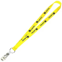 Value Lanyard - 3/4" - Snap with Metal Bulldog Clip - 24 hr
