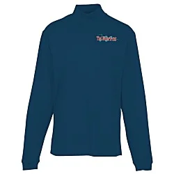 Sueded Cotton Jersey Mock Turtleneck - Men's