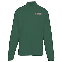 Sueded Cotton Jersey Mock Turtleneck - Men's