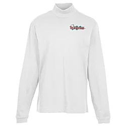 Sueded Cotton Jersey Mock Turtleneck - Men's