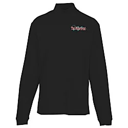 Sueded Cotton Jersey Mock Turtleneck - Men's