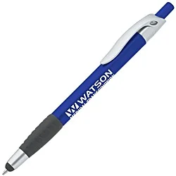 Simplistic Stylus Grip Pen - Metallic - Silver - 24 hr