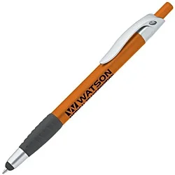 Simplistic Stylus Grip Pen - Metallic - Silver - 24 hr