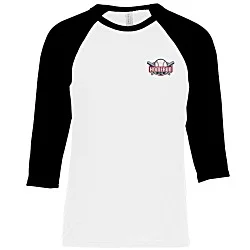 Bella+Canvas 3/4 Sleeve Baseball Tee - Embroidered