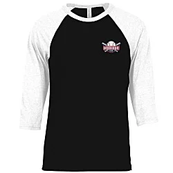 Bella+Canvas 3/4 Sleeve Baseball Tee - Embroidered