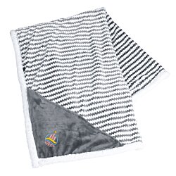 Field & Co. Chevron Striped Sherpa Blanket