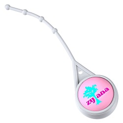 Soft Touch Round Lip Balm with Leash - Full Color