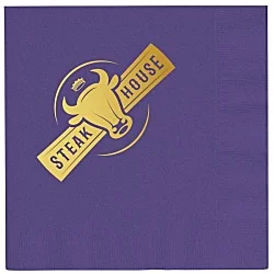 Colorware Dinner Napkin - 2-ply - 1/4 Fold - Foil