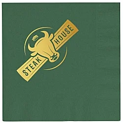 Colorware Dinner Napkin - 2-ply - 1/4 Fold - Foil