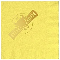 Colorware Dinner Napkin - 2-ply - 1/4 Fold - Foil