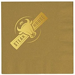 Colorware Dinner Napkin - 2-ply - 1/4 Fold - Foil