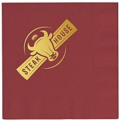 Colorware Dinner Napkin - 2-ply - 1/4 Fold - Foil
