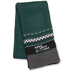 Chevron Scarf with Zippered Pocket - 24 hr