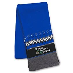 Chevron Scarf with Zippered Pocket - 24 hr