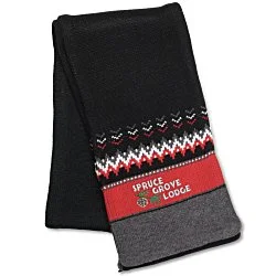 Chevron Scarf with Zippered Pocket - 24 hr