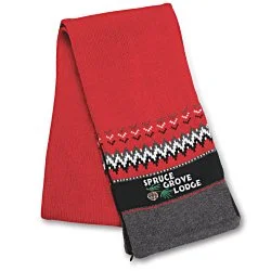 Chevron Scarf with Zippered Pocket - 24 hr