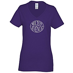 Gildan 5.3 oz. Cotton V-Neck T-Shirt - Ladies' - Colors