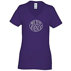 Gildan 5.3 oz. Cotton V-Neck T-Shirt - Ladies'