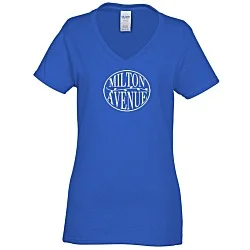 Gildan 5.3 oz. Cotton V-Neck T-Shirt - Ladies'