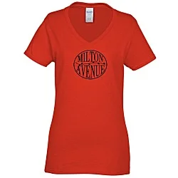 Gildan 5.3 oz. Cotton V-Neck T-Shirt - Ladies'