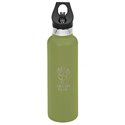 Basecamp Tundra Vacuum Bottle with Flip Straw Lid - 20 oz. - Laser Engraved